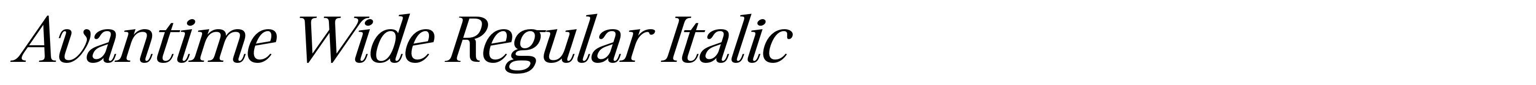 Avantime Wide Regular Italic